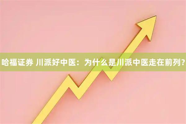 哈福证券 川派好中医：为什么是川派中医走在前列？